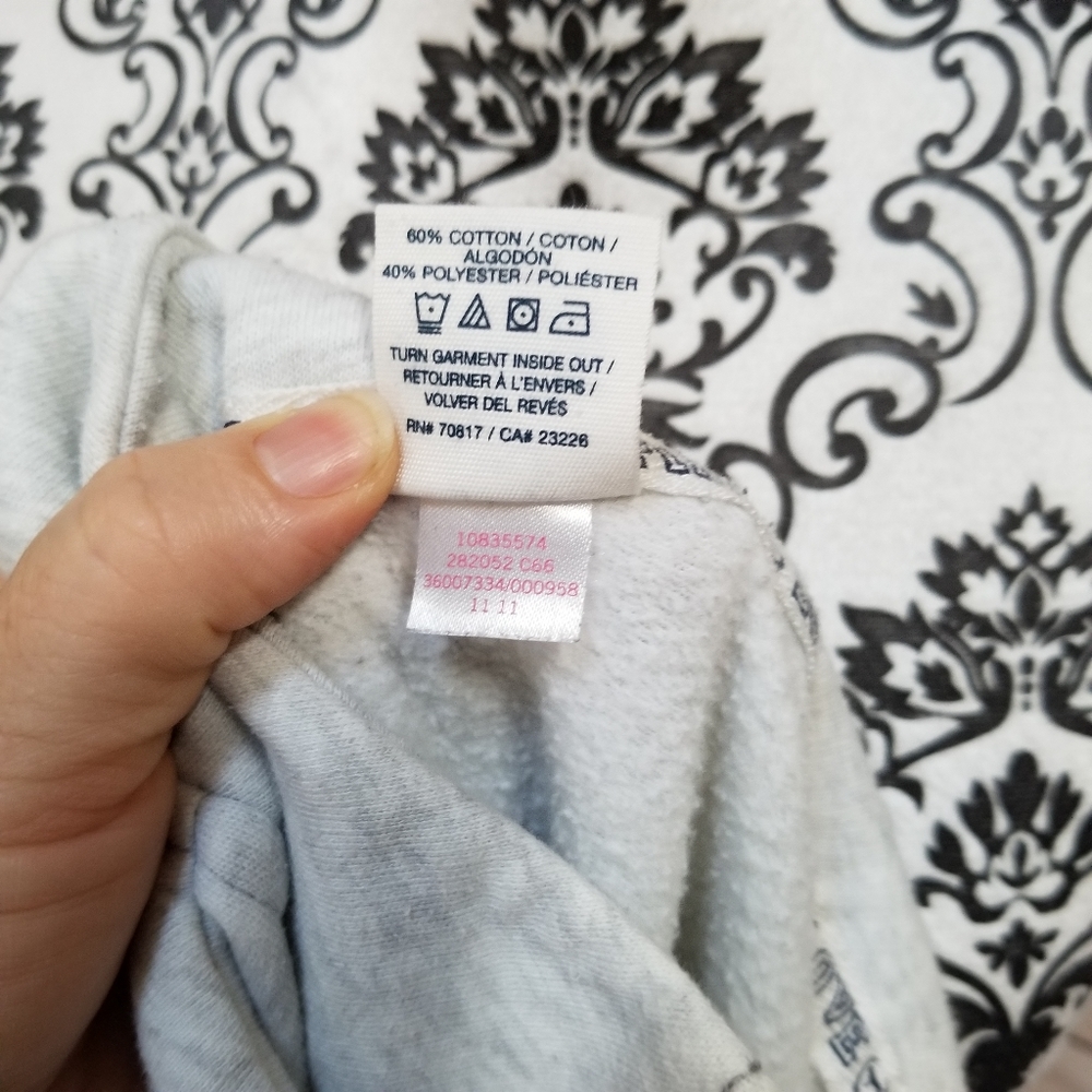 3/$28 Pink  Pullover Gray Half zipper  Sz S - Picture 6 of 7